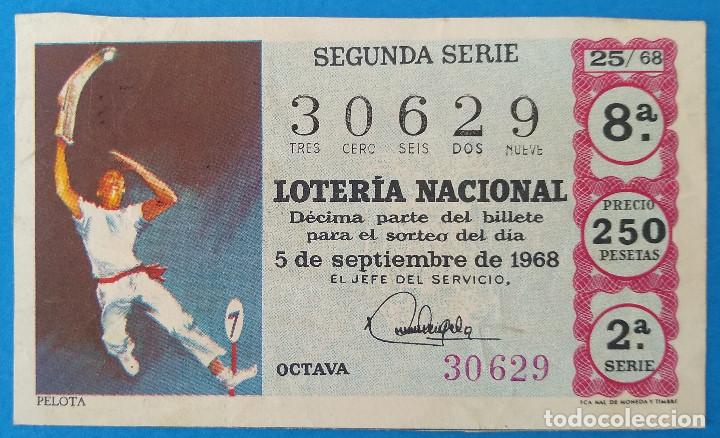 National Spanish Lottery: Loteria Nacional 1968, sorteo 25