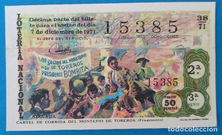 National Spanish Lottery: Loter&iacute;a Nacional 1971. Tauromaquia, sorteo 38