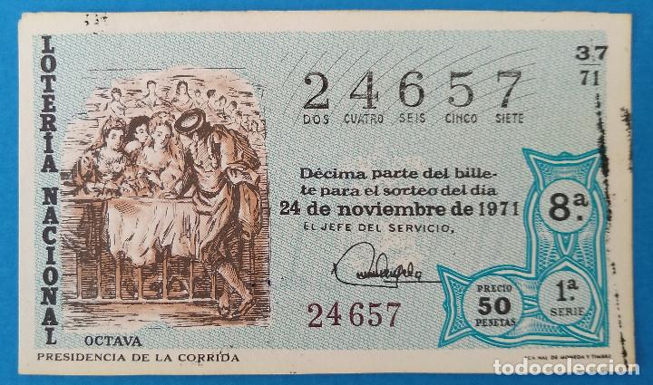 National Spanish Lottery: Loter&iacute;a Nacional 1971. Tauromaquia, sorteo 37