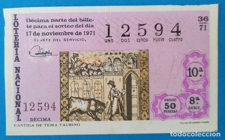 National Spanish Lottery: Loter&iacute;a Nacional 1971. Tauromaquia, sorteo 36
