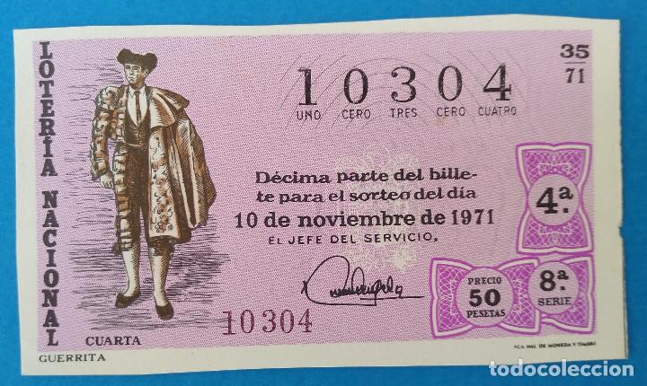 National Spanish Lottery: Loter&iacute;a Nacional 1971. Tauromaquia, sorteo 35