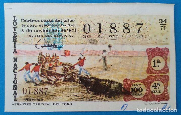 National Spanish Lottery: Loter&iacute;a Nacional 1971. Tauromaquia, sorteo 34