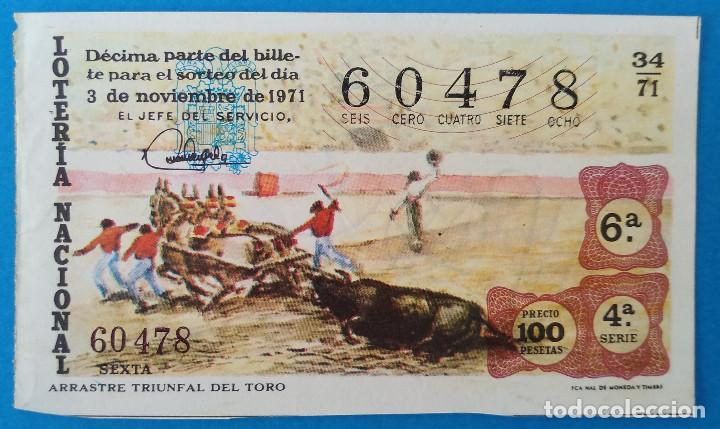 National Spanish Lottery: Loter&iacute;a Nacional 1971. Tauromaquia, sorteo 34