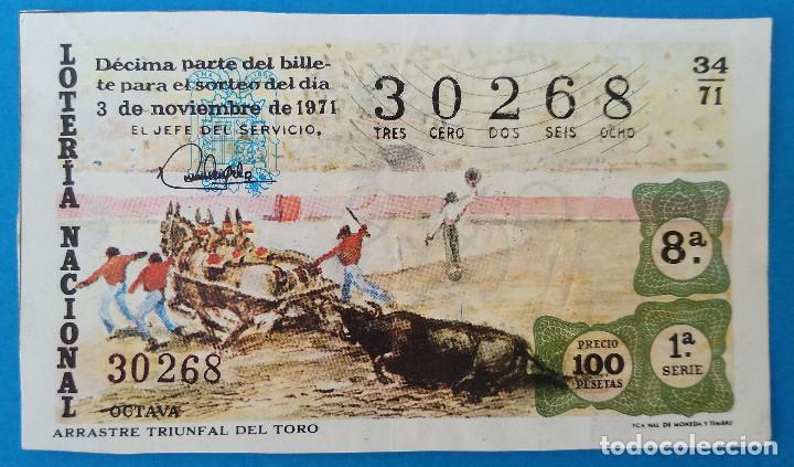 National Spanish Lottery: Loter&iacute;a Nacional 1971. Tauromaquia, sorteo 34