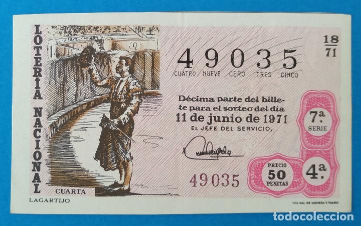 National Spanish Lottery: Loter&iacute;a Nacional 1971. Tauromaquia, sorteo 18