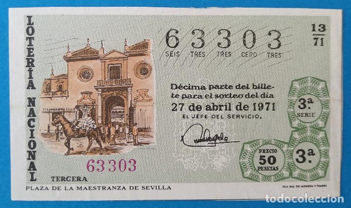 National Spanish Lottery: Loter&iacute;a Nacional 1971.Tauromaquia, sorteo 13