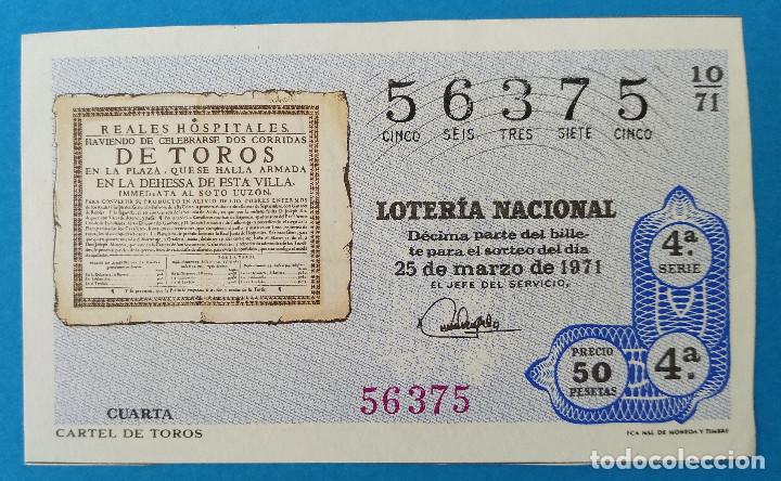 National Spanish Lottery: Loter&iacute;a Nacional 1971. Tauromaquia, sorteo 10