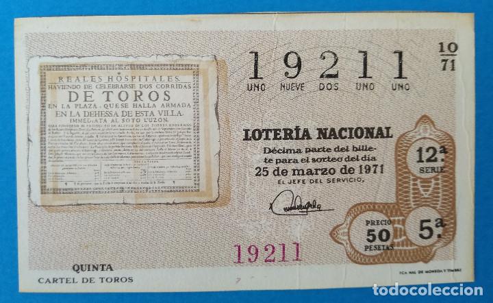 National Spanish Lottery: Loter&iacute;a Nacional 1971. Tauromaquia, sorteo 10