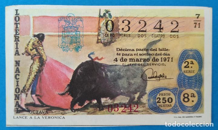 National Spanish Lottery: Loter&iacute;a Nacional 1971. Tauromaquia, sorteo 7