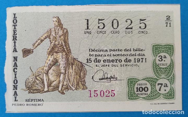 National Spanish Lottery: Loter&iacute;a Nacional 1971. Tauromaquia, sorteo 2