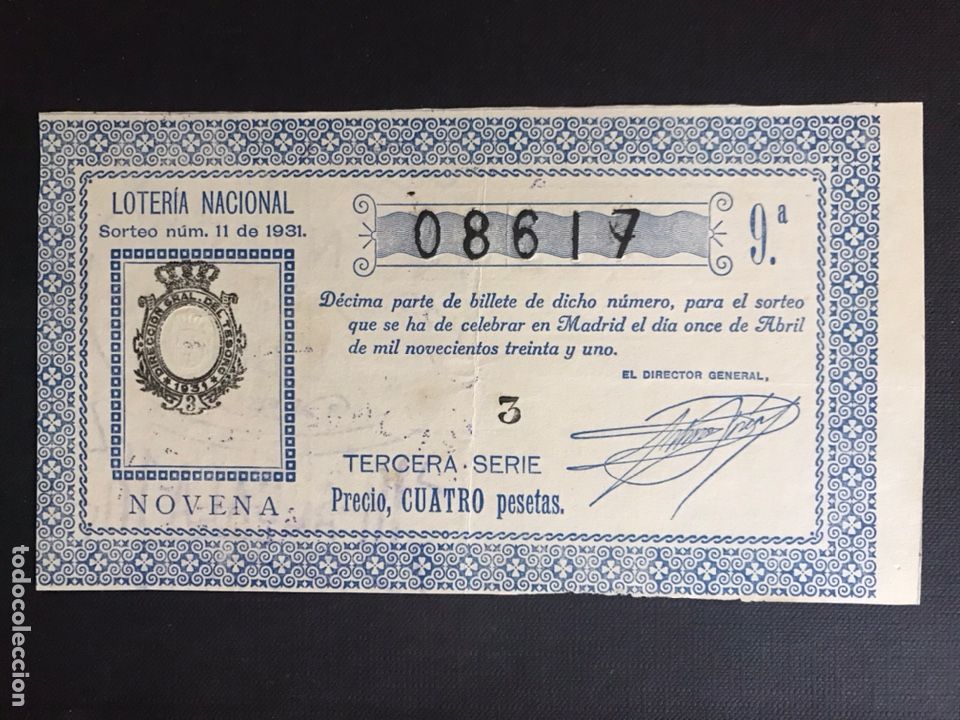 National Spanish Lottery: Loteria A&ntilde;o 1931 sorteo 11