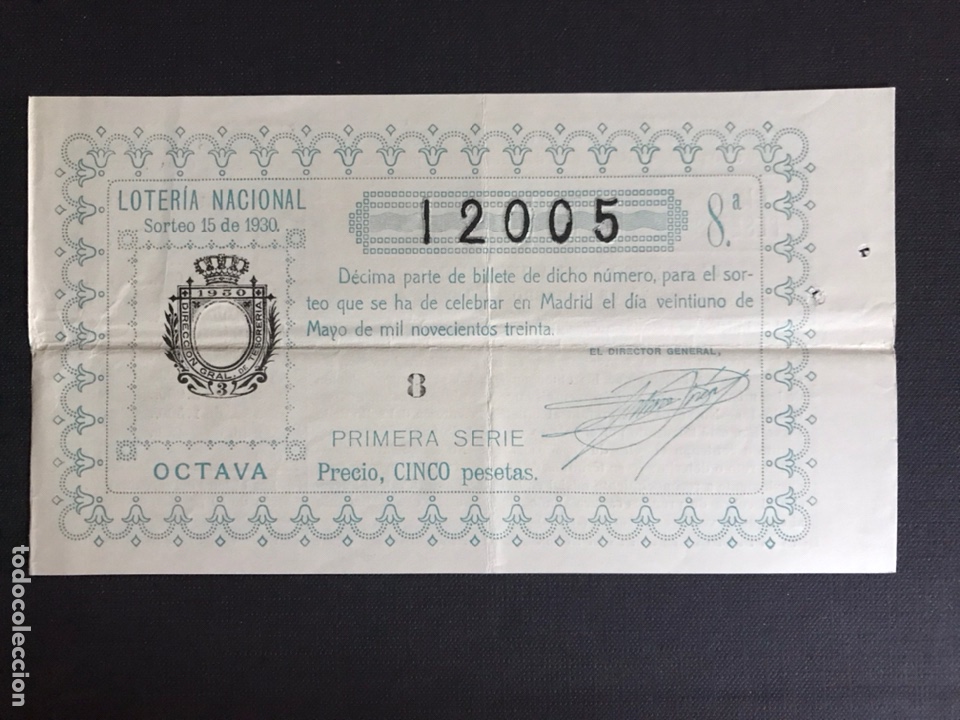 Nationale spanische Lotterie: Loteria A&ntilde;o 1930 sorteo 15