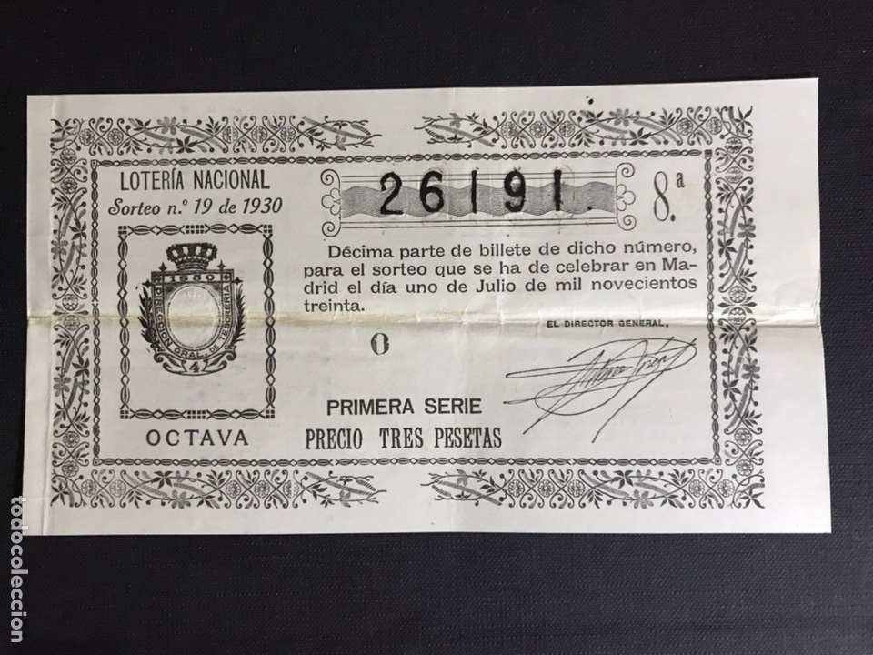 Nationale spanische Lotterie: Loteria A&ntilde;o 1930 sorteo 19
