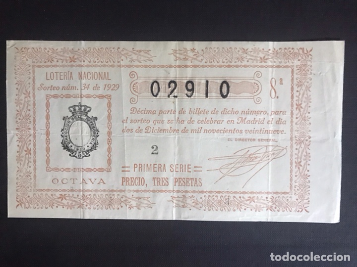 Lotaria Nacional: Loteria A&ntilde;o 1929 sorteo 34
