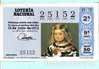 National Spanish Lottery: UN DECIMO DE LOTERIA NACIONAL CAPICUA