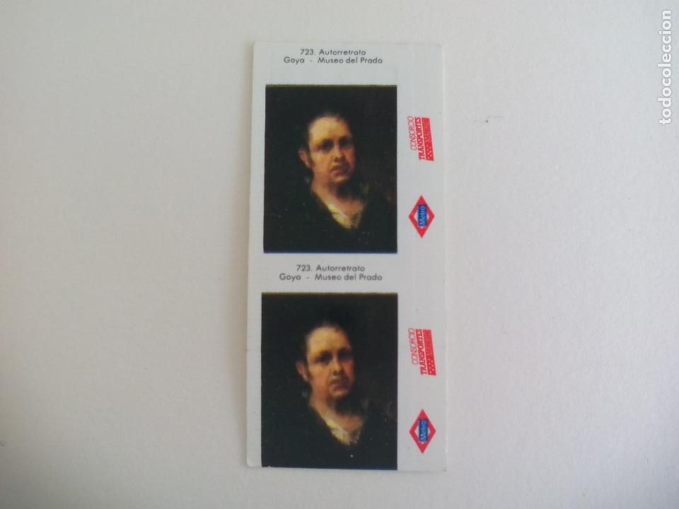 Loter&iacute;a Nacional: BILLETE DE METRO DE MADRID N&ordm; 68837, A&Ntilde;O 1989. AUTORRETRATO. MUSEO DEL PRADO. CUADROS DE GOYA