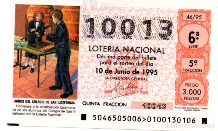 Loter&iacute;a nacional: LOTER&Iacute;A NACIONAL - A&Ntilde;O 1995 - SORTEO 46 - NI&Ntilde;OS DEL COLEGIO DE SAN ILDEFONSO -