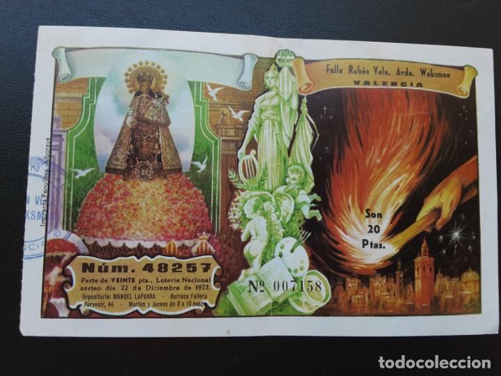 Loterie Nationale: LOTERIA VALENCIA 1973, VIRGEN DE LOS DESAMPARADOS, FALLA RUB&Eacute;N VELA - DR. WAKSMAN