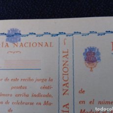 Lotería Nacional: 2 RECIBOS LOTERÍA NACIONAL REPUBLICANIZADOS. Lote 207337657