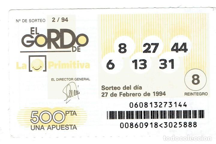 El Gordo De La Primitiva, Sorteo Nº 2 De 1994 - Comprar Lotería ...