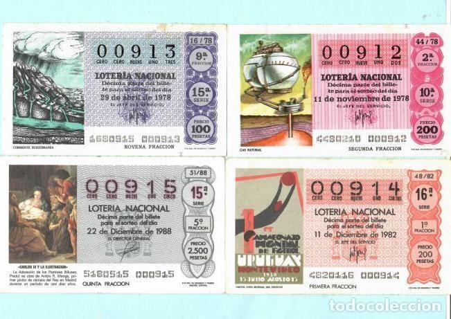National Spanish Lottery: CUATRO NUMEROS LOTERIA NACIONAL EL 00912 AL 00915