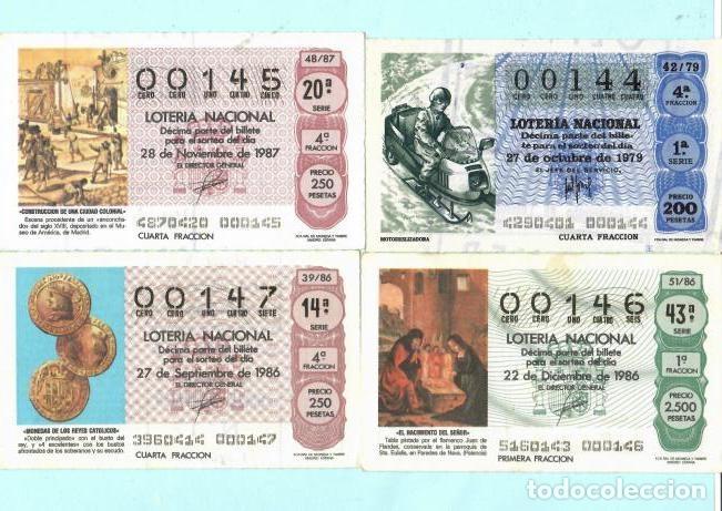 National Spanish Lottery: CUATRO NUMEROS LOTERIA NACIONAL EL 00144 AL 00147