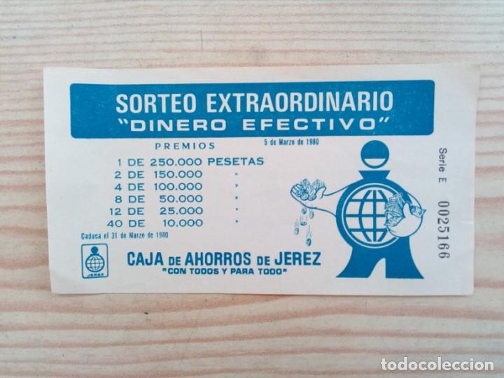 Nationale spanische Lotterie: 2 Cupones Loteria Sorteo Extraordinario 1980 - Caja De Ahorros De Jerez