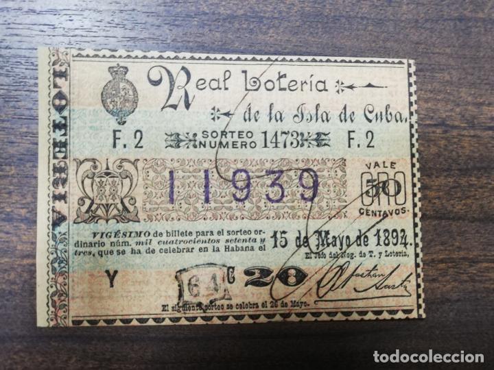 Loter&iacute;a Nacional: LOTERIA NACIONAL DE CUBA. 15 DE MAYO DE 1892.