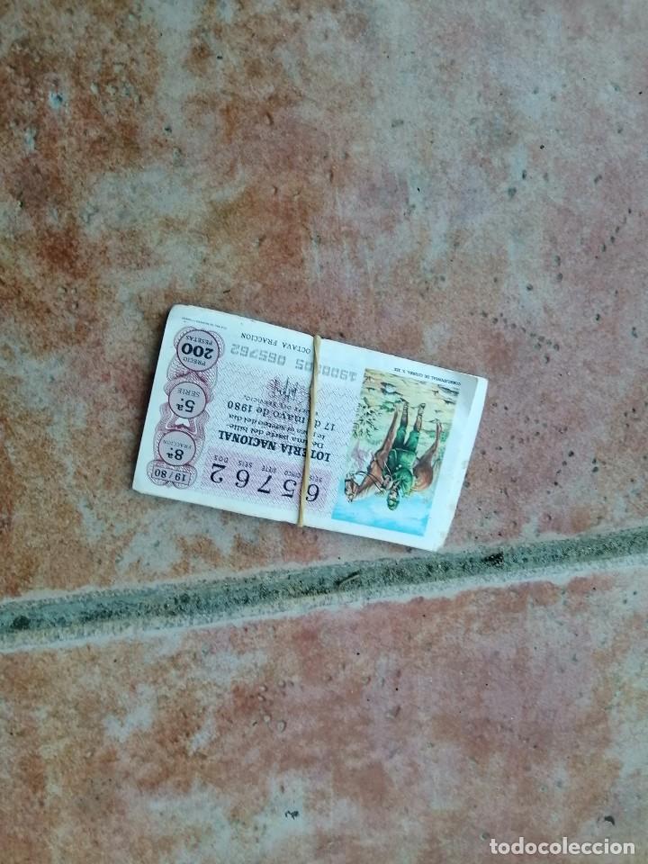 Lotaria Nacional: lote de 9 boletos de loteria nacional 1980