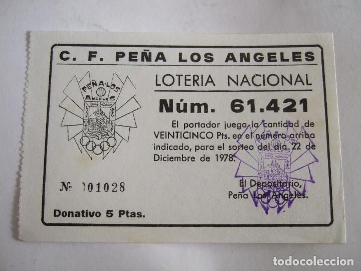 Lotteria Nationale Spagnola: PARTICIPACION LOTERIA NACIONAL - 1978 - C.F. PE&Ntilde;A LOS ANGELES -