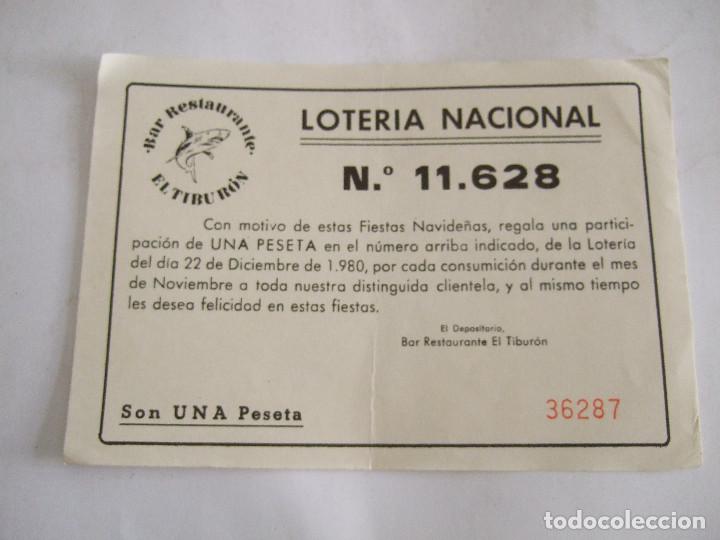 Lotteria Nationale Spagnola: PARTICIPACION LOTERIA NACIONAL - 1980 - BAR RESTAURANTE EL BOQUERON - MALAGA