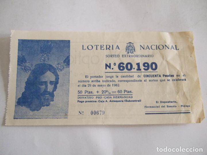 Lotteria Nationale Spagnola: PARTICIPACION LOTERIA NACIONAL - 1981 - HERMANDAD DEL RESCATE - MALAGA