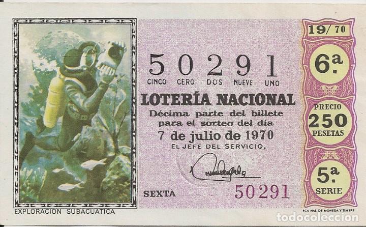 Loter&iacute;a Nacional: LOTER&Iacute;A NACIONAL 50291 7 JULIO 1970 SORTEO 19/70