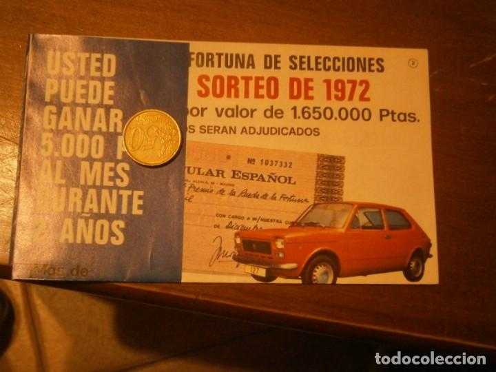 Nationale spanische Lotterie: SORTEO ANTIGUO, RUEDA DE LA FORTUNA DE SELECCIONES. 3 ER GRAN SORTEO DE 1972