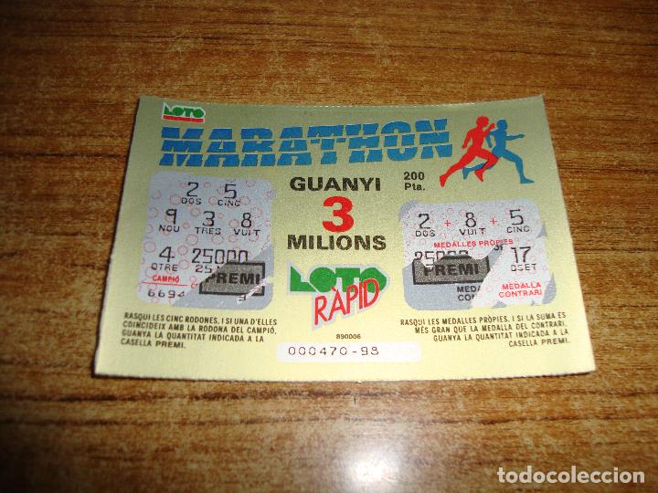 National Spanish Lottery: LOTERIA CATALUNYA LOTO RAPID MARATHON