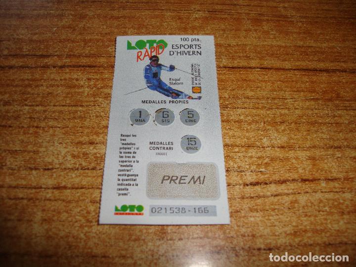Lotaria Nacional: LOTERIA CATALUNYA LOTO RAPID ESPORTS D'HIVERN