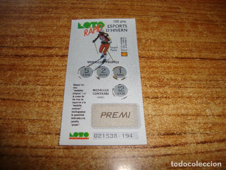 National Spanish Lottery: LOTERIA CATALUNYA LOTO RAPID ESPORTS D'HIVERN