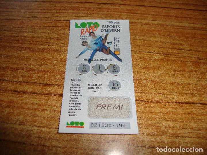 National Spanish Lottery: LOTERIA CATALUNYA LOTO RAPID ESPORTS D'HIVERN
