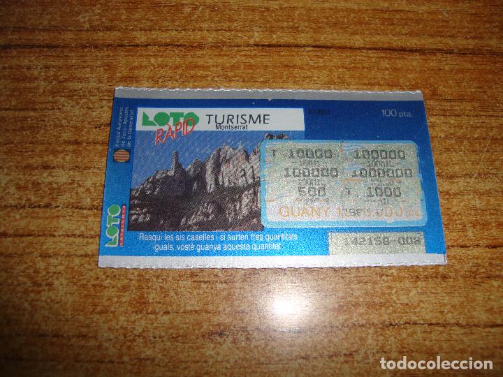 Lotaria Nacional: LOTERIA CATALUNYA LOTO RAPID TURISME