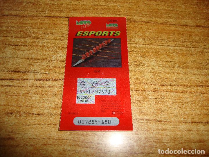Lotaria Nacional: LOTERIA CATALUNYA LOTO RAPID ESPORTS
