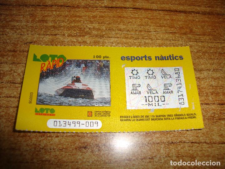 Lotaria Nacional: LOTERIA CATALUNYA LOTO RAPID ESPORTS NAUTICS