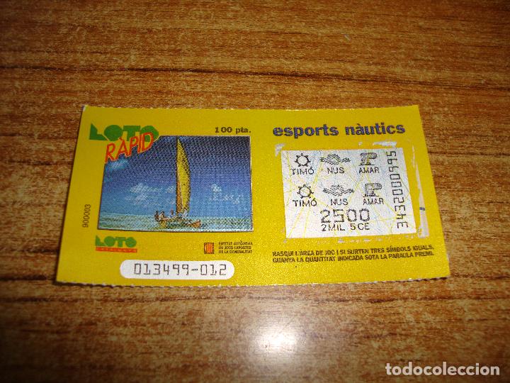 Lotaria Nacional: LOTERIA CATALUNYA LOTO RAPID ESPORTS NAUTICS