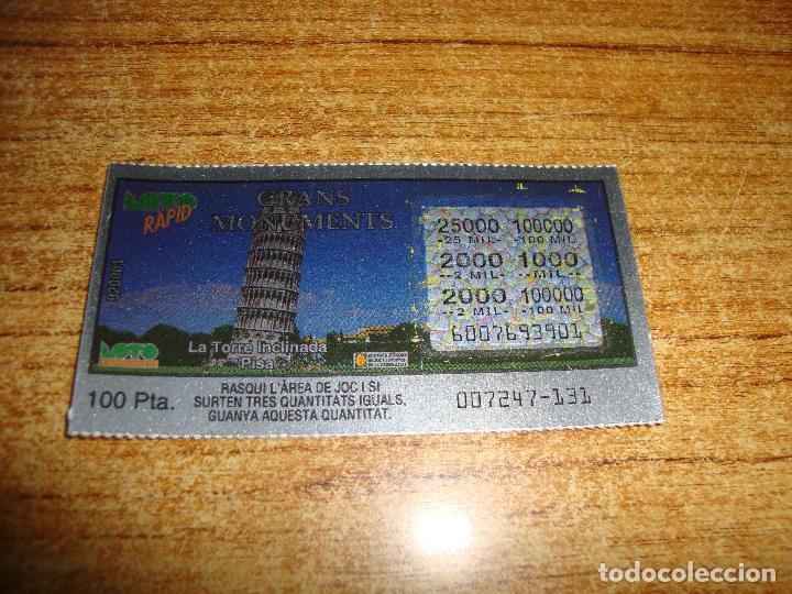 Lotaria Nacional: LOTERIA CATALUNYA LOTO RAPID GRANS MONUMENTS