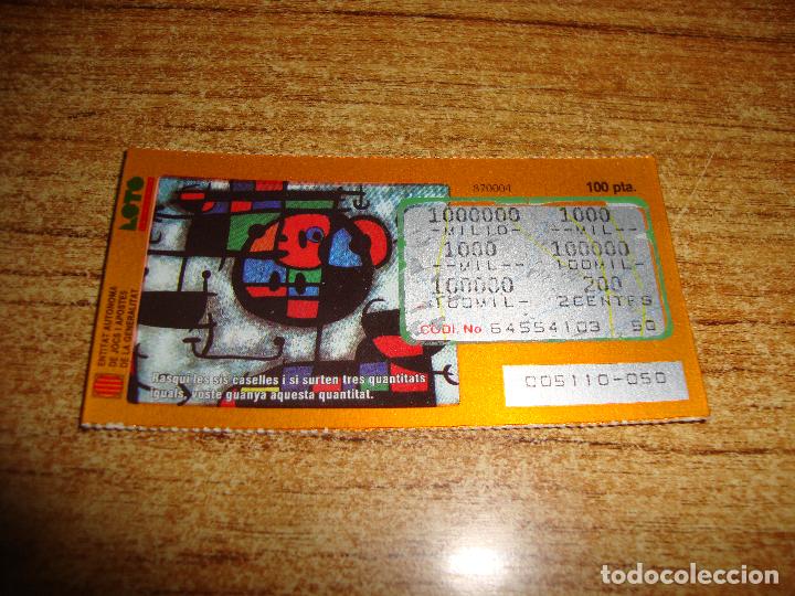 Lotaria Nacional: LOTERIA CATALUNYA LOTO RAPID