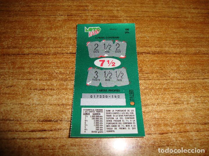 Lotaria Nacional: LOTERIA CATALUNYA LOTO RAPID 7 1/2