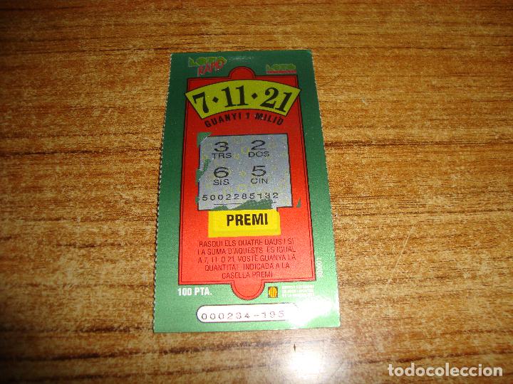 Lotaria Nacional: LOTERIA CATALUNYA LOTO RAPID 7 - 11 - 21