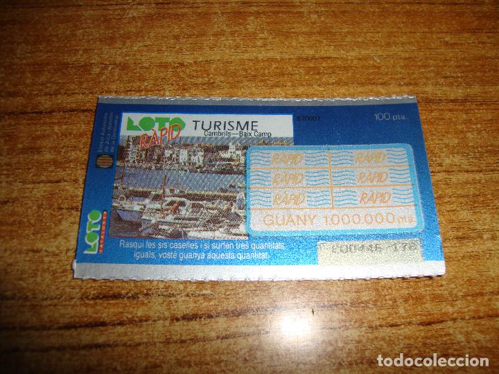 National Spanish Lottery: LOTERIA CATALUNYA LOTO RAPID SERIE TURISME MUY DIFICIL NUEVOS SIN RASCAR