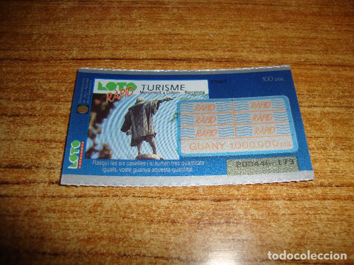 National Spanish Lottery: LOTERIA CATALUNYA LOTO RAPID SERIE TURISME MUY DIFICIL NUEVOS SIN RASCAR