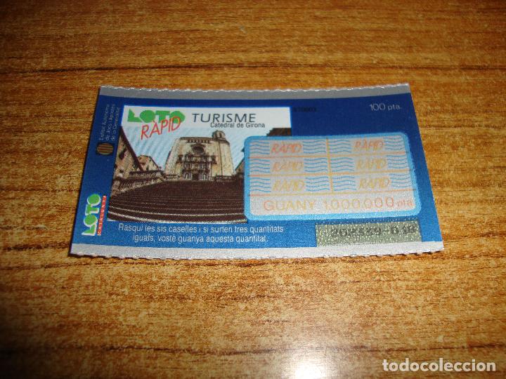 National Spanish Lottery: LOTERIA CATALUNYA LOTO RAPID SERIE TURISME MUY DIFICIL NUEVOS SIN RASCAR