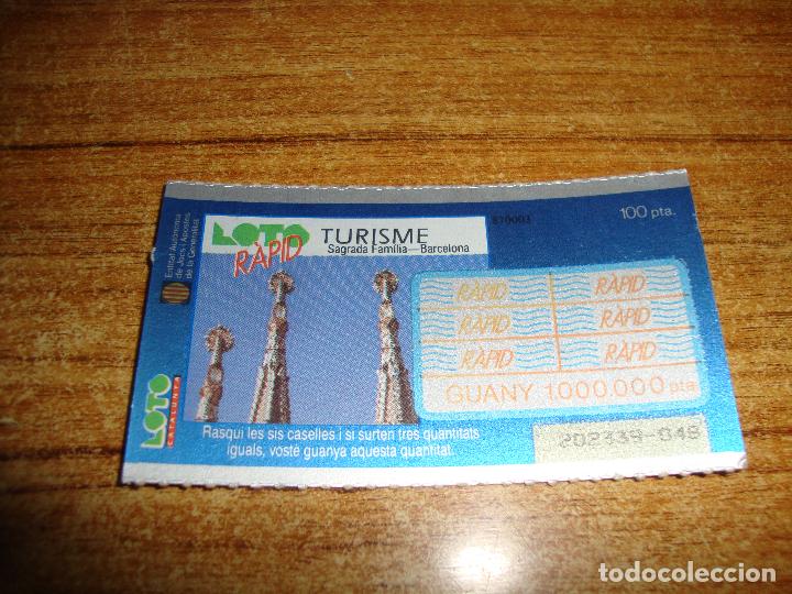 National Spanish Lottery: LOTERIA CATALUNYA LOTO RAPID SERIE TURISME MUY DIFICIL NUEVOS SIN RASCAR